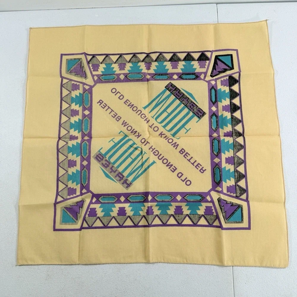 Vintage Wade Hayes Old Enough To Know Better Country Music Bandana Scarf 21